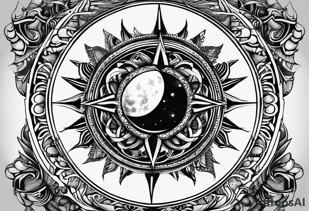 sacred moon tattoo idea