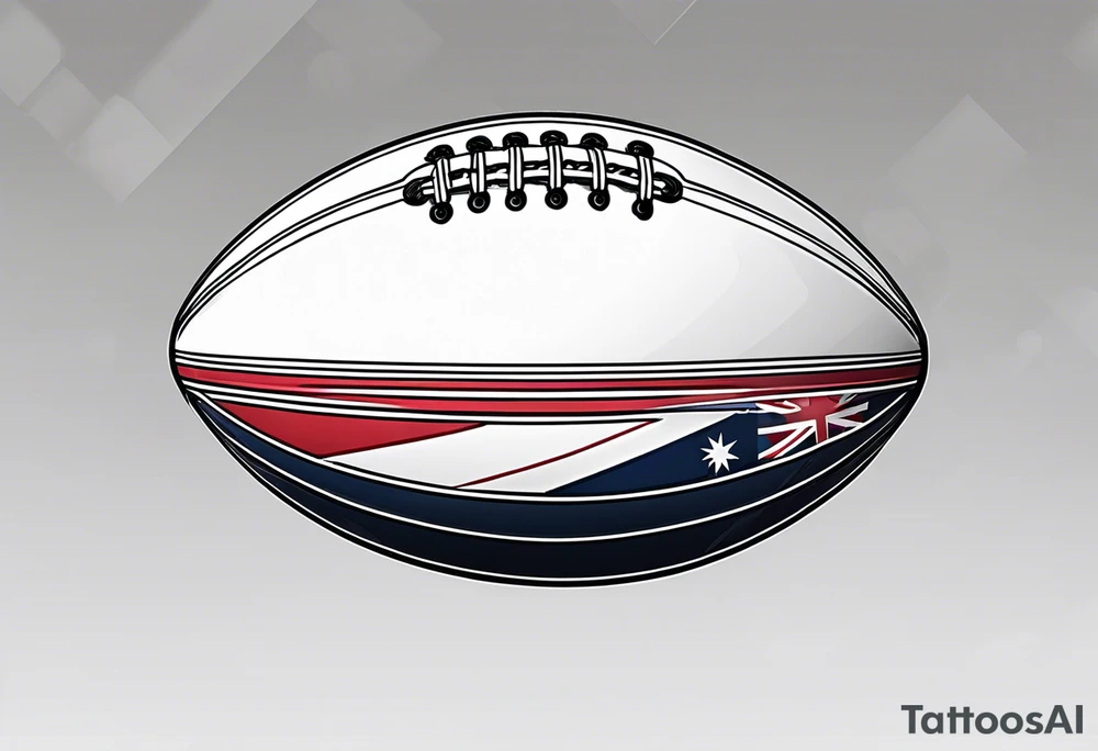 Rugby ball with Finalnd flag tattoo idea