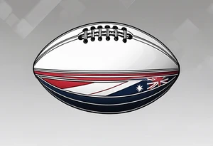 Rugby ball with Finalnd flag tattoo idea