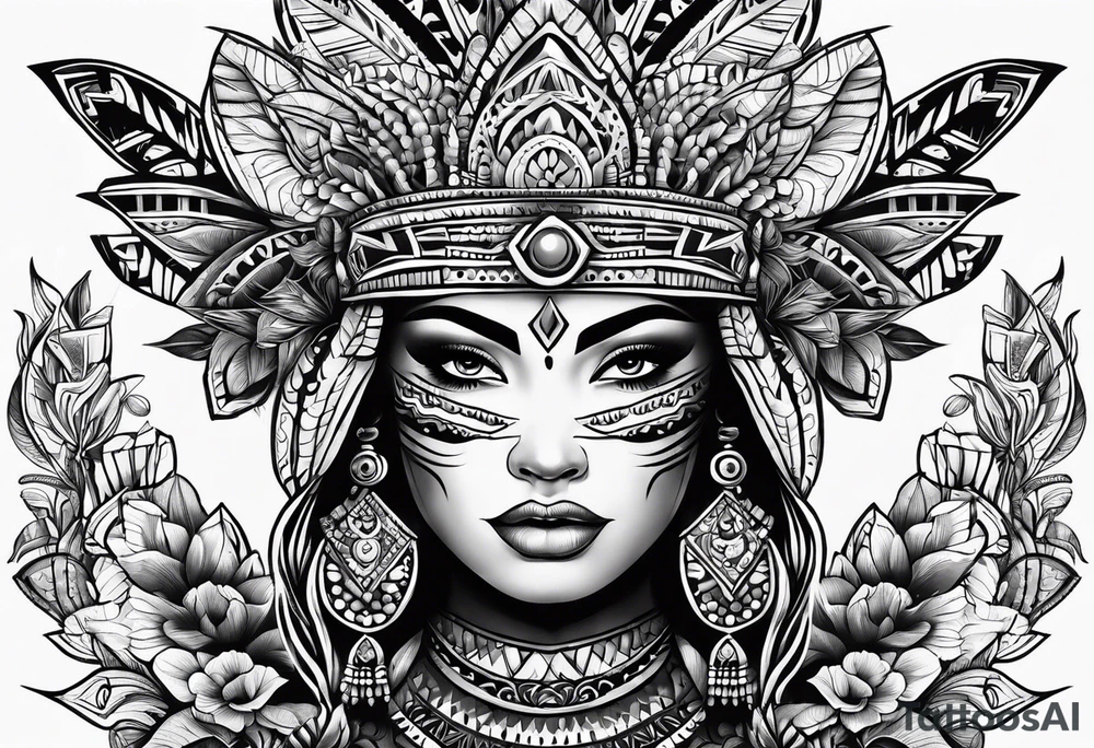 Sonoran mexican tribal tattoo idea