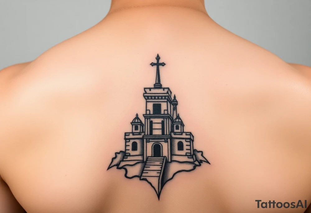 negative space tattoo inspired by the tulum tattoo idea