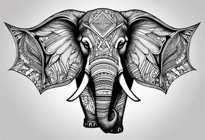 winged elephant tattoo idea