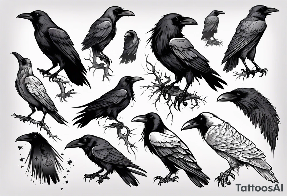 Raven tattoo idea