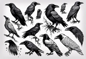 Raven tattoo idea