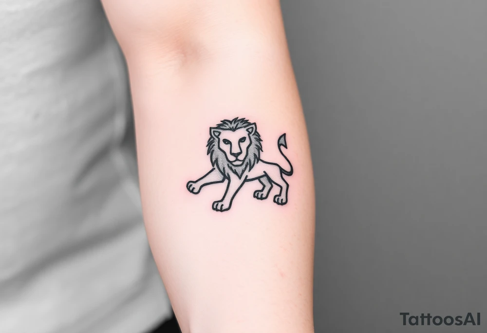 Fancy style "leo"  birth
 sign lion tattoo idea