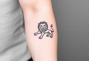 Fancy style "leo"  birth
 sign lion tattoo idea