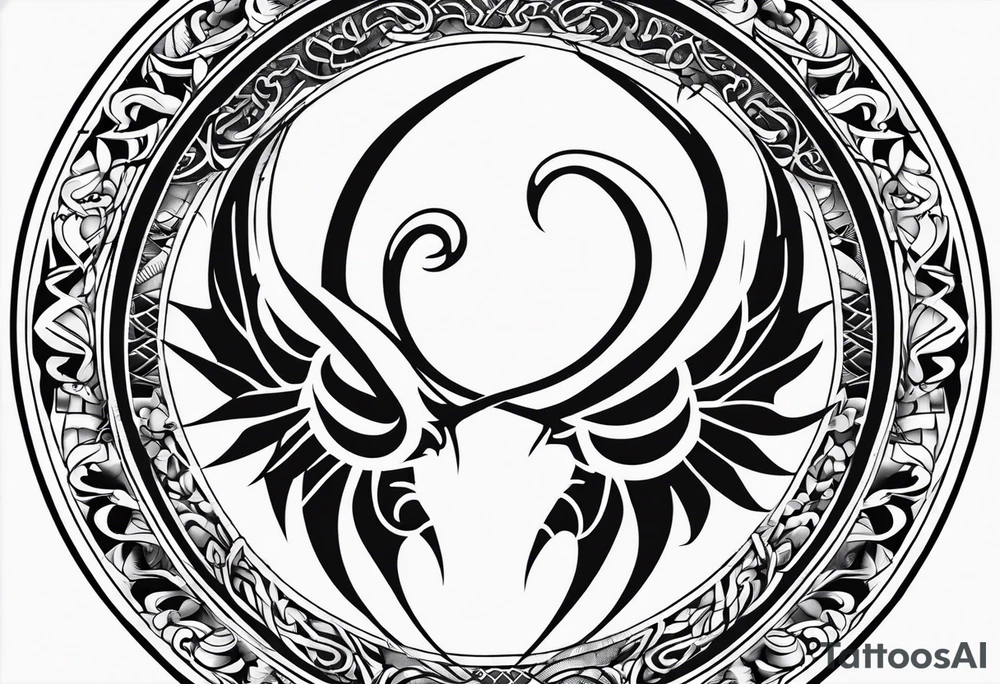 Scorpio zodiac sign tattoo idea