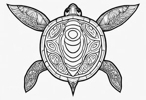 Turtle back centered tattoo idea