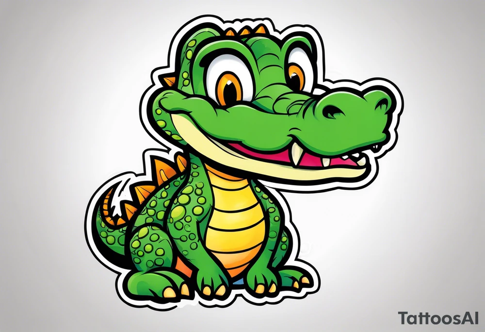 sexy alligator tattoo idea