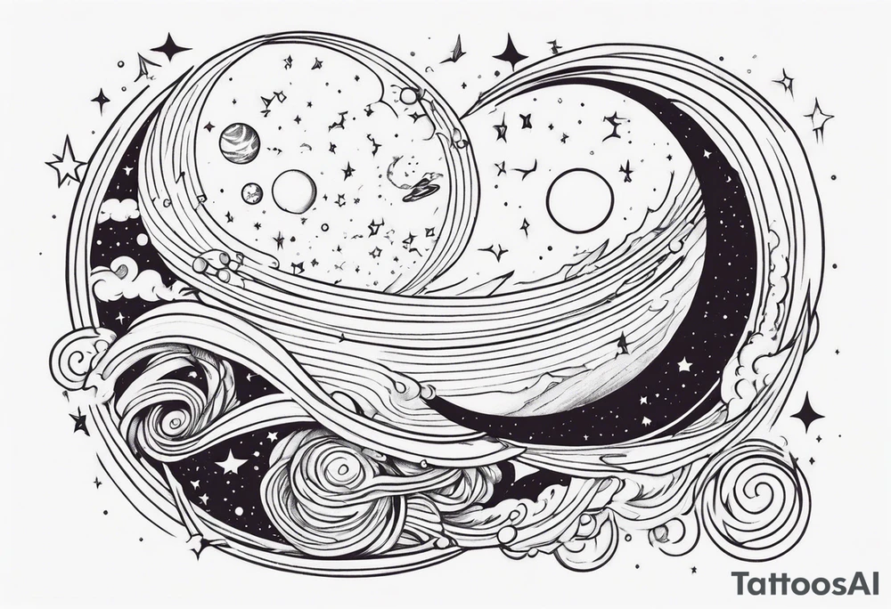 space time distortion tattoo idea