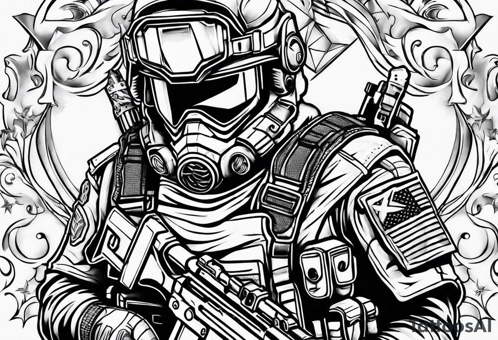 Chip hazard small soldier tattoo idea