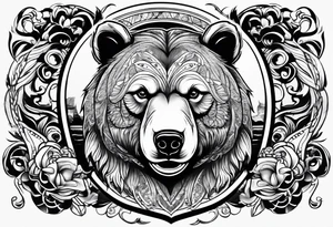 Figher bear tattoo idea