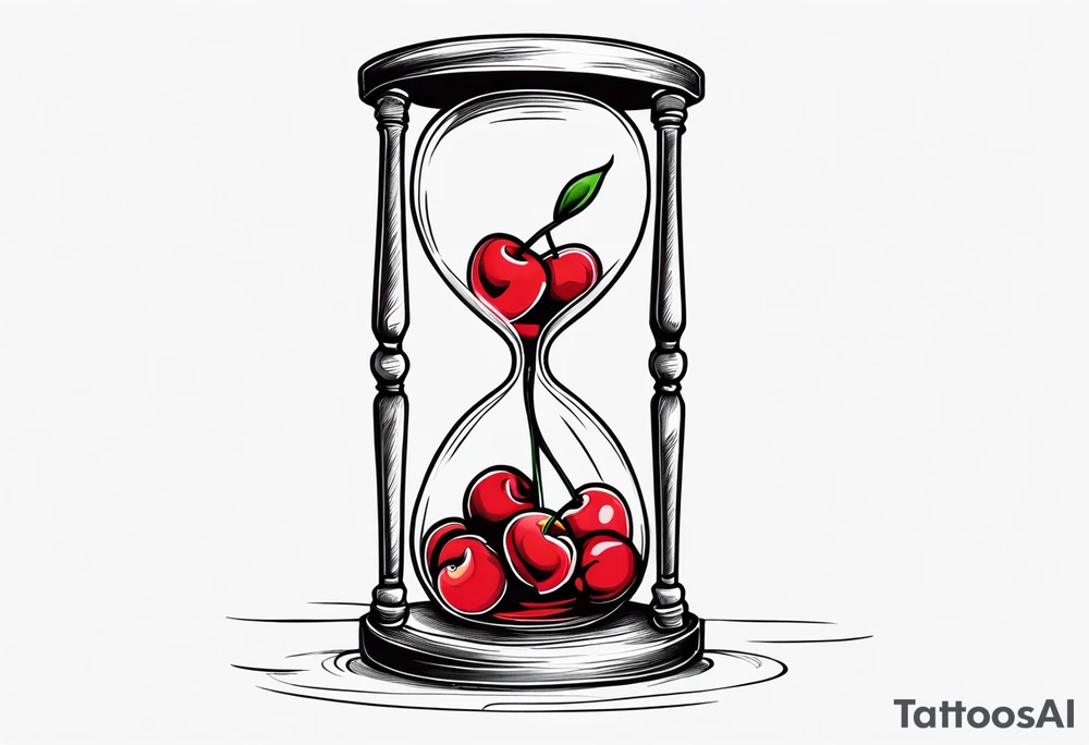 Cherry hourglass tattoo idea
