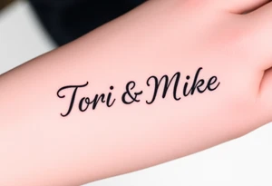 Tori & Mike  in flipscript tattoo idea