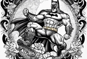 hercules crossed with batman tattoo idea