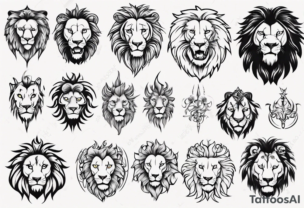 Un lion tattoo idea