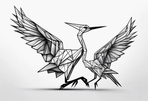 Origami crane and Kobe tattoo idea