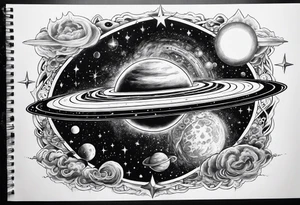 Rip in space and time between the sky. tattoo idea