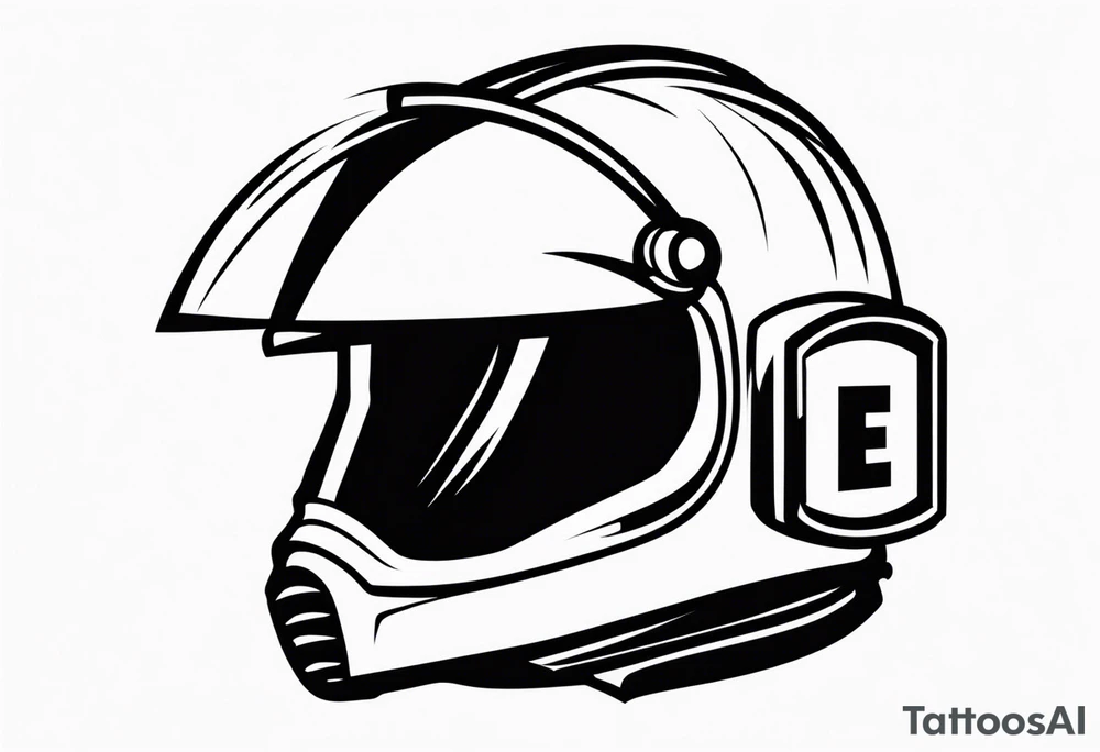 2 letters E, helmet fire fighter, right rescues tattoo idea