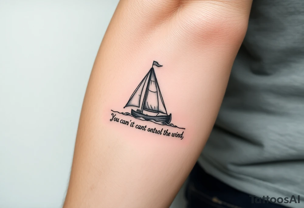 Old Norse mythology 
You can’t control the wind but you can adjust your sails tattoo idea