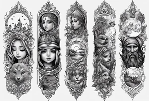 Full forearm tattoo for names of children and grandchildren tattoo idea