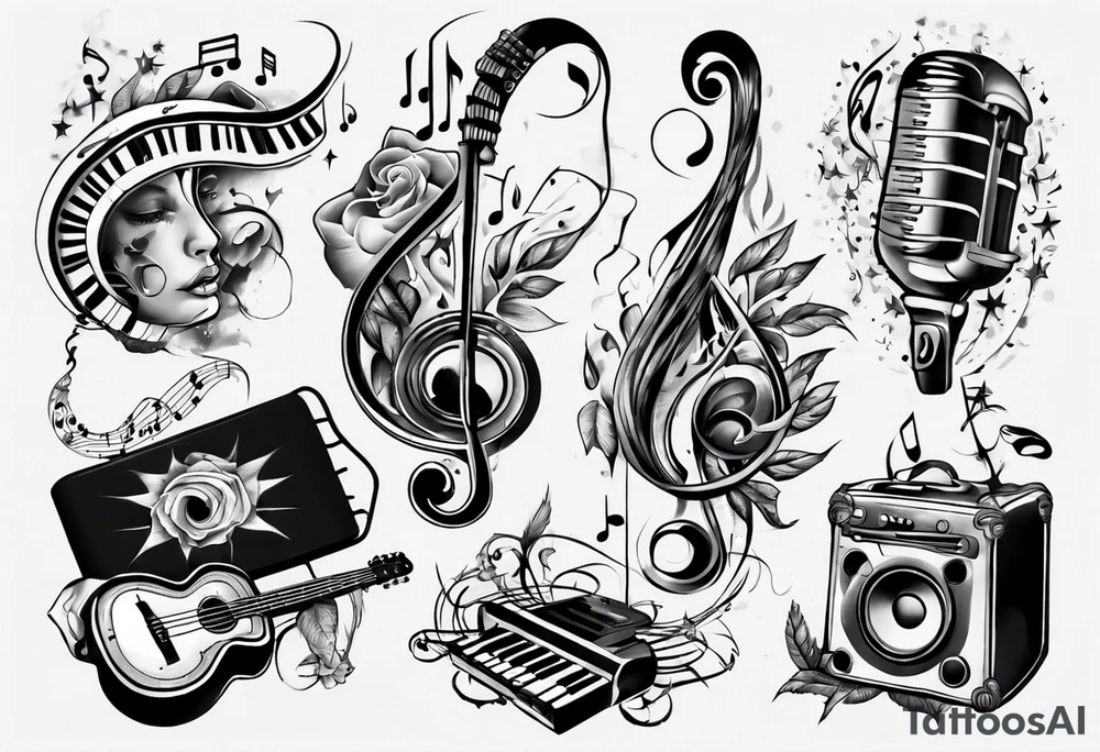 music tattoo tattoo idea