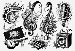 music tattoo tattoo idea