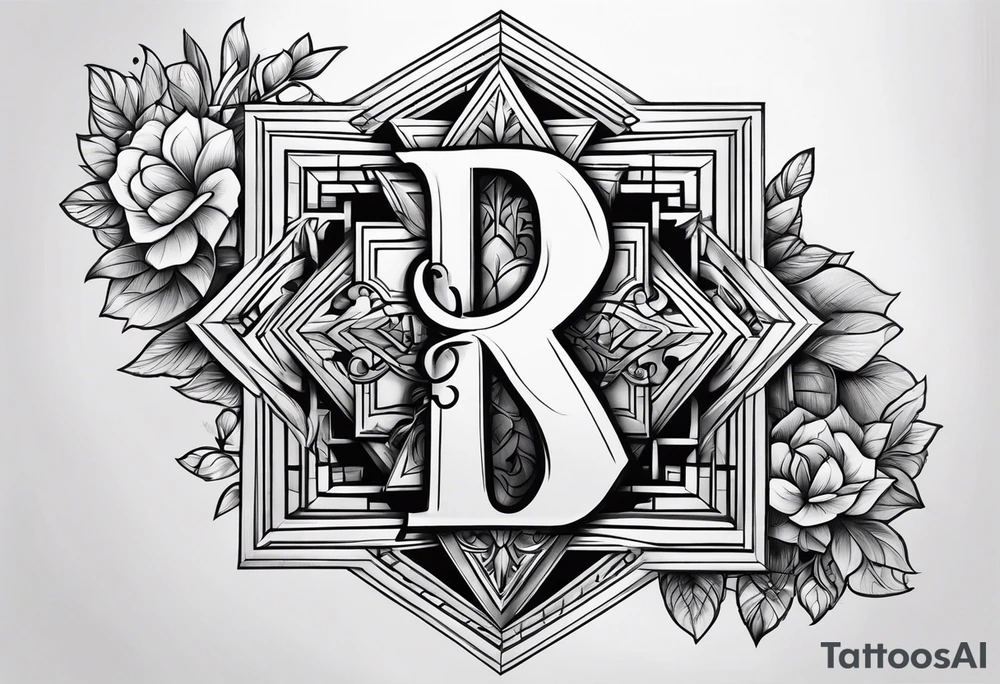 Initials RET tattoo idea