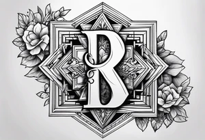 Initials RET tattoo idea