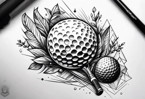 Golf theme shoulder tattoo tattoo idea