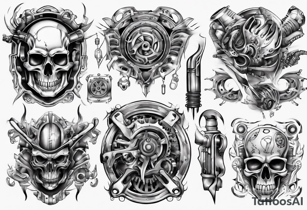 Car parts tattoo idea