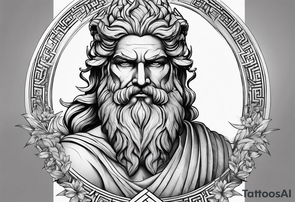 Greek god zeus sleeve tattoo idea