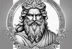 Greek god zeus sleeve tattoo idea