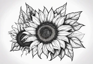 Sunflower corner tattoo idea