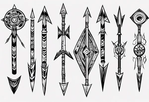 old archers arrow tattoo idea