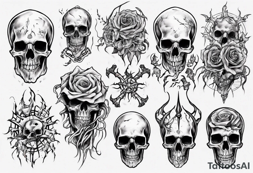 Eldritch skeleton tattoo idea