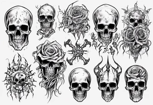Eldritch skeleton tattoo idea