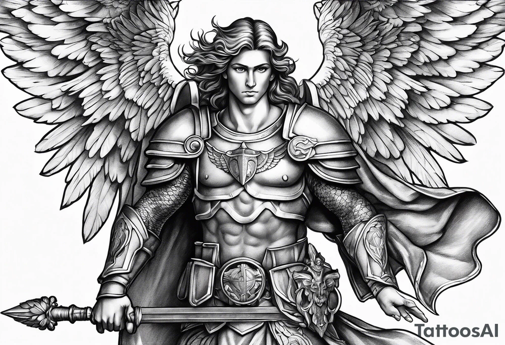 Archangel Saint Michael tattoo idea