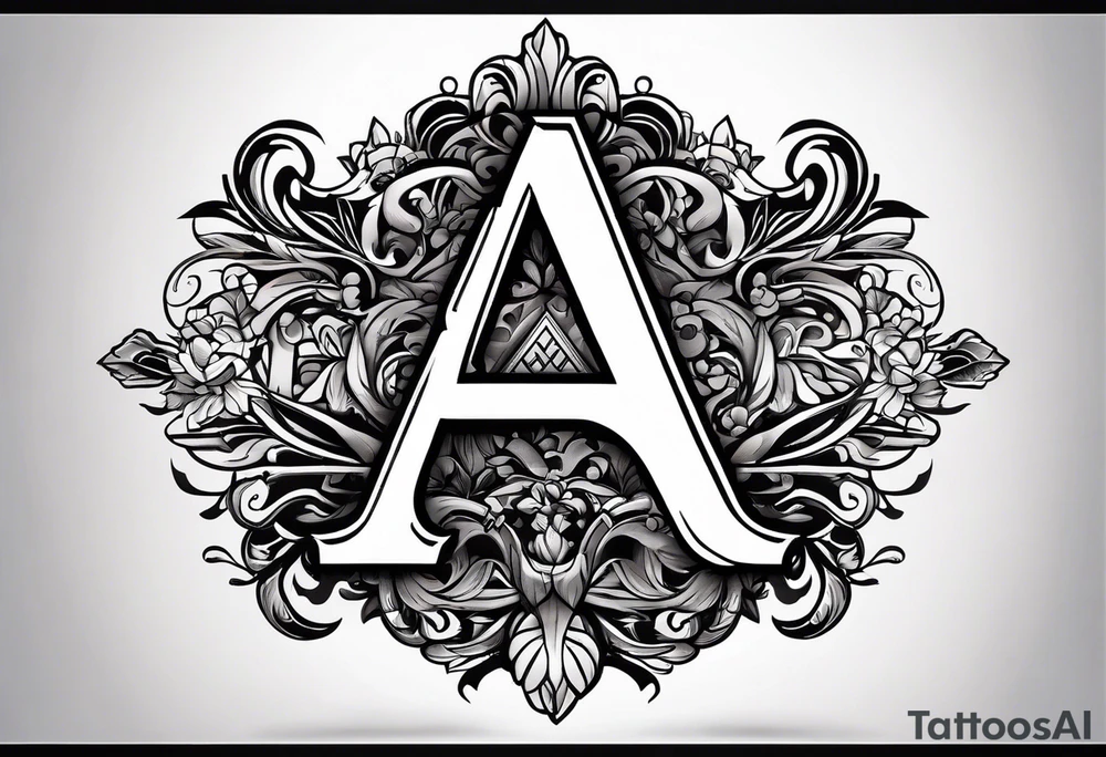 A headband with the letters A R in the middle tattoo idea