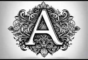 A headband with the letters A R in the middle tattoo idea