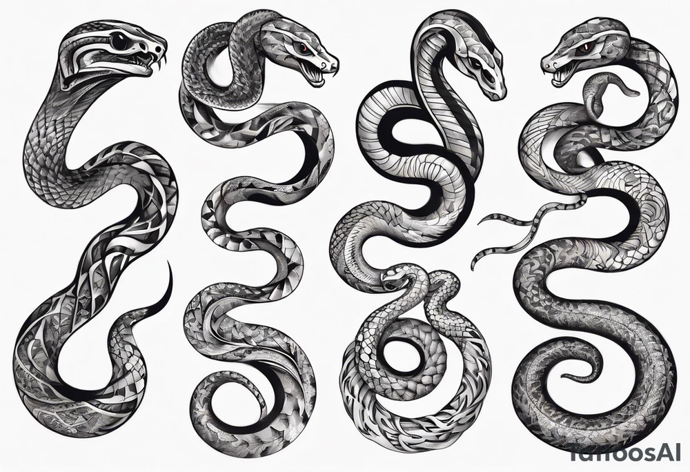 snake ornamental tattoo idea