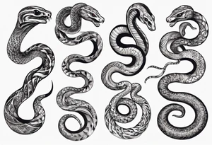 snake ornamental tattoo idea