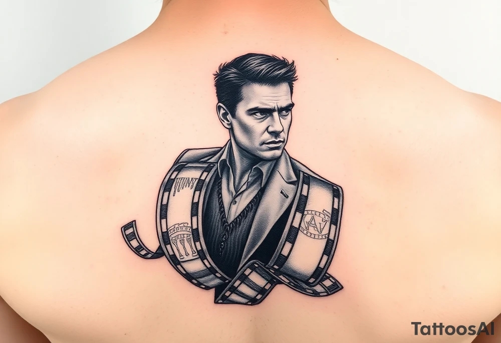 film reels cinematic  theatre screen tom cruise tattoo idea