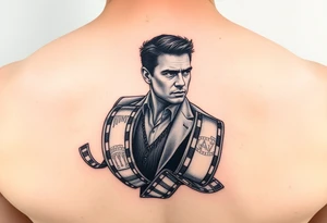 film reels cinematic  theatre screen tom cruise tattoo idea
