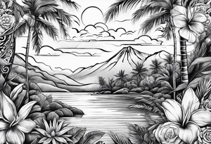 The words: "Pura vida" changed with nature, Spirituality, Meditation and something that resembles slowing down tattoo idea