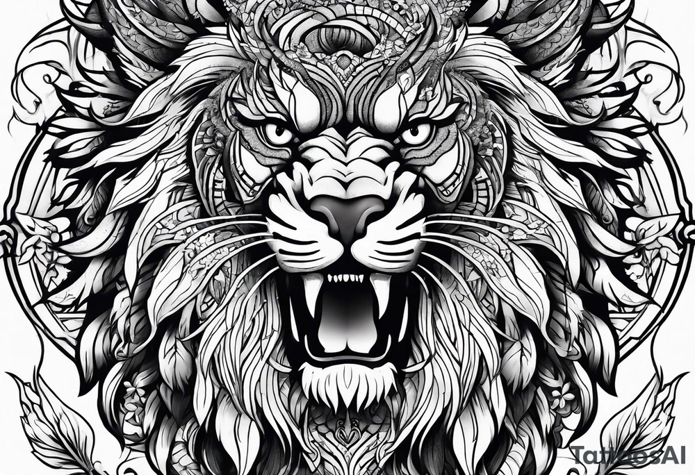Mystical beast tattoo idea