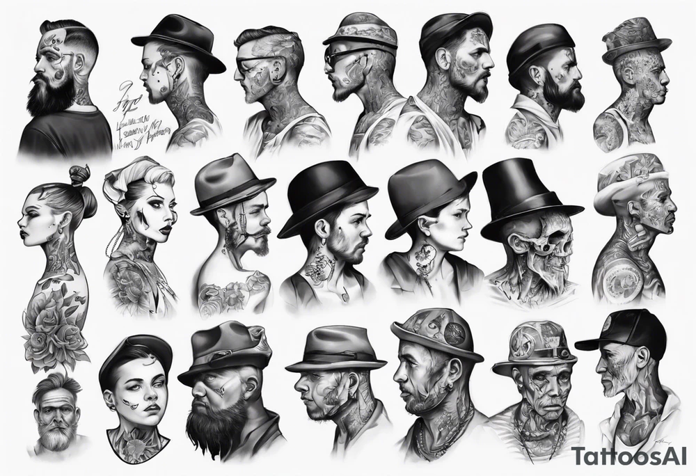 People waiting in line. tattoo idea