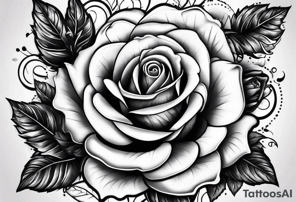Roses, freedom and gun bullet tattoo idea