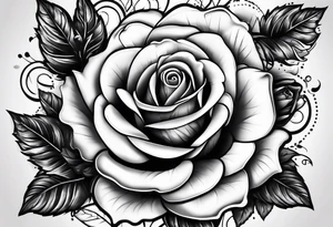 Roses, freedom and gun bullet tattoo idea