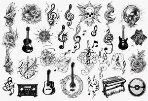 music combined with science tattoo idea